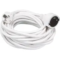 Velleman Verlengkabel, H05VV-F 3G1.5, 10 m, 16 A/230 V, 3500 W, type E/F, Schuko, voor binnen, pvc, wit