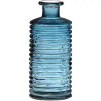 Hakbijl Glass Glazen stijlvolle bloemenvaas transparant blauw D14.5 en H31 cm - Vazen