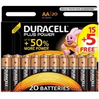 Duracell Batterijen Plus Power Aa, Blister Van 15+5 Stuks
