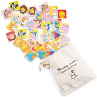 New Classic Toys Houten Memory Spel met Dieren - Geheugenspel voor Kinderen - FSC - Inclusief Opbergzak - Educatief Speelgoed - Vanaf 24 Maanden