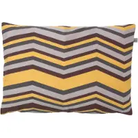 Dutch decor - FIEN - Sierkussen 40x60 cm - zand - geel - bruin - grijs - retro - streepjes