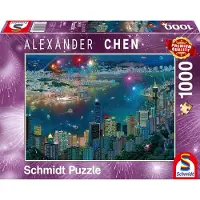 Schmidt Vuurwerk boven Hong Kong, 1000 stukjes Puzzel