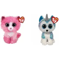 TY - Knuffel - Beanie Boo's - Reagan Cat & Helena Husky
