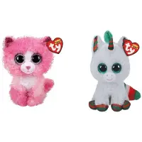 TY - Knuffel - Beanie Boo's - Reagan Cat & Christmas Unicorn