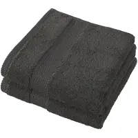 De Witte Lietaer Handdoek De Witte Lietaer Stephanie Ebony (50 x 100 cm) (set van 2)