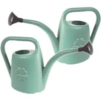 Prosperplast Set van 2x stuks mintgroene kunststof bloemen/planten gieters met broeskop/sproeikop 1.8 liter - Gieters