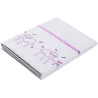 Briljant Baby laken Jungle Dusk 100 x 150 cm katoen wit/roze