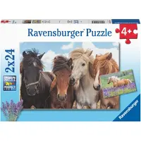 Ravensburger Paardenliefde - Kinderpuzzel 2 x 24 stukjes - Vanaf 4+