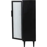 Light & Living Kast 95x40x140 cm MOCU glas+hout zwart
