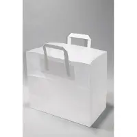 Packlinq Draagtassen Papier 18x8x22cm Gebleekt Kraft 70 G/qm (50 Stuks)