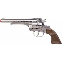 PULIO Speelgoed Revolver Cowboy 12 Schots Staal Zilver
