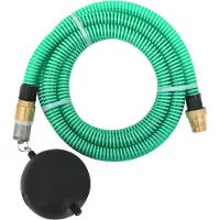 vidaXL - Zuigslang - met - messing - koppelingen - 1,1'' - 5 - m - PVC - groen