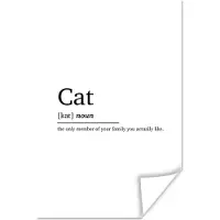 PosterMonkey Poster Quotes - Kat definitie - Cat - Spreuken - Woordenboek - 60x90 cm