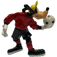 BULLYLAND Disney Goofy - keeper - voetballer poppetje - 9cm - speelfiguurtje