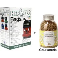 Numatic - Stofzuigerzakken + Geurkorrels (limonella geur) - Hepa flo bags - Voor Henry/Hetty - NVM 1CH X10 - COMBIDEAL