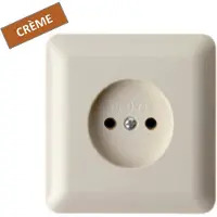 Berker wandcontactdoos - M2 - Zonder randaarde - Inbouw - Volle afdekplaat - Crème