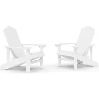 vidaXL Tuinstoelen 2 st Adirondack HDPE wit