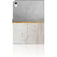 B2Ctelecom iPad Air (2020/2022) 10.9 inch Tablet Book Cover Wood Concrete