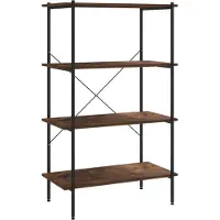 vidaXL Opbergrek 4-laags 80x40x130 cm zwart en naturel