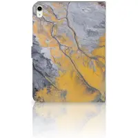 B2Ctelecom iPad Air (2020/2022) 10.9 inch Leuk Tablet hoesje Marble Blue Gold