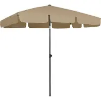 vidaXL Strandparasol 200x125 cm taupe