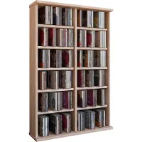 Hioshop Ronul wandkast CD-toren 12 vakken Sonoma eiken decor.