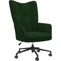 vidaXL Relaxstoel fluweel donkergoen