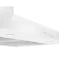 Wiggo WE-E943R(WW) - Wandschouw Afzuigkap - 90cm - 600m³/h - 4 standen - Energieklasse D - Wit - Koolstoffilters meegeleverd