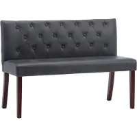 vidaXL Bankje 120 cm kunstsuède grijs