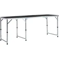 vidaXL - Campingtafel - inklapbaar - 180x60 - cm - aluminium - grijs