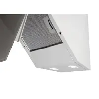 Wiggo WE-E513G(W) - Schuine Afzuigkap - 50 cm - Wit Glas - LED verlichting - Touch Control