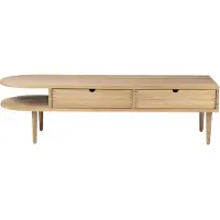 FDB Møbler F24 Radius bank Oak nature lacquered 45x145 cm