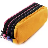 Kangaro penetui - rechthoekig - 3 vaks - 25 x 9 x 11 cm - oranje/blauw/fuchsia - K-56402