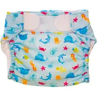 Freds Swim Academy Baby- en kindermateriaal - Zwemluier - Blauwe luier - Zwemluier voor baby's van 1 tot 4 KG - Zwemluier