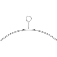 Intersteel Kledinghanger RVS geborsteld dicht oog, 455 mm