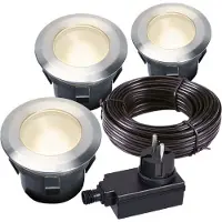 Garden Lights Grondspot 12V | Larch | 3000K | RVS | 1W | 3 stuks