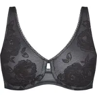 Triumph Niet voorgevormde bh Wild Rose Sensation | Maat: 95E | Kleur: Zwart