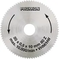 Proxxon 28011 Hardmetaal-cirkelzaagblad 50 x 10 x 0.6 mm Aantal tanden: 80 1 stuk(s)