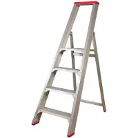 Kippers Rijssen 4741000104 SuperPRO Trap - Enkel - Aluminium - 4 Treden - Max. Werkhoogte 0.95 M.
