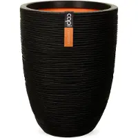 Capi Europe Bloempot Nature-Rib Zwart D 36 H 47 Cm
