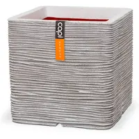 Capi Europe Capi bloempot vierkant ribbels H30 cm