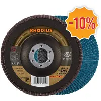 Rhodius 204021 ALPHAline I LSZ F2 Lamellenslijpschijf - K80 - 125 X 22,23mm - Ferro (10st)