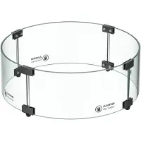 GoFire Glasombouw rond 45 cm - Zwart gecoat