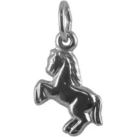 New Bling 9NB-0868 Zilveren Hangertje - Paardje - 10,6 x 8,7 mm - Rhodium - Zilver