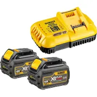 DeWalt Starterset: 2x DCB546-XJ / XR FlexVolt accu's + lader (18V / 54V, 6.0Ah, origineel)