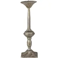 Clayre & Eef Zilvere Kandelaar Ø 9*32 cm 6Y4483