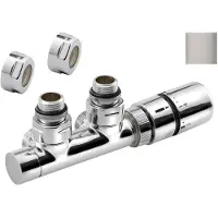 Sapho Twin radiator m/o aansluitset rechts roestvrij staal