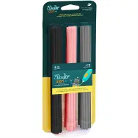 3Doodler 75 Refills zwart/roze/grijs