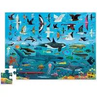 Crocodile Creek dubbelzijdige puzzel Sea & Sky - 48 stukjes