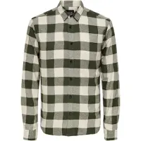 Only & Sons Overhemd ecru / olijfgroen / donkergroen